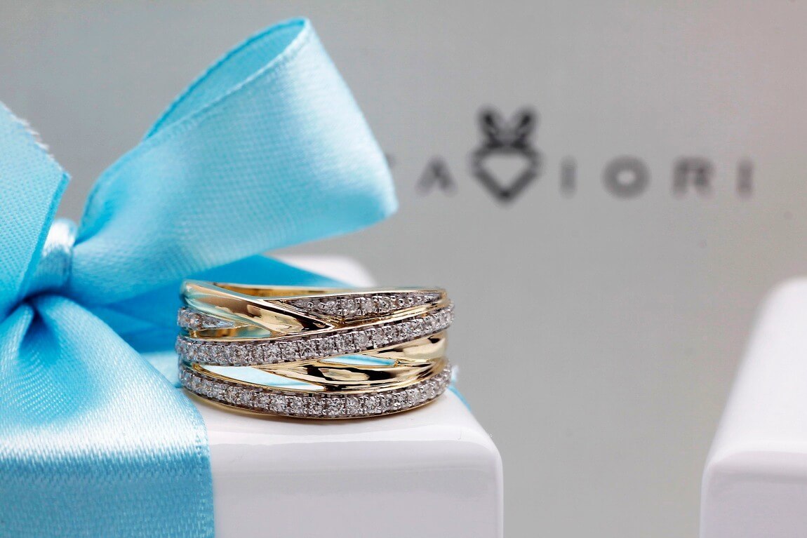 Złoty pierścionek PXD1267 - Diament